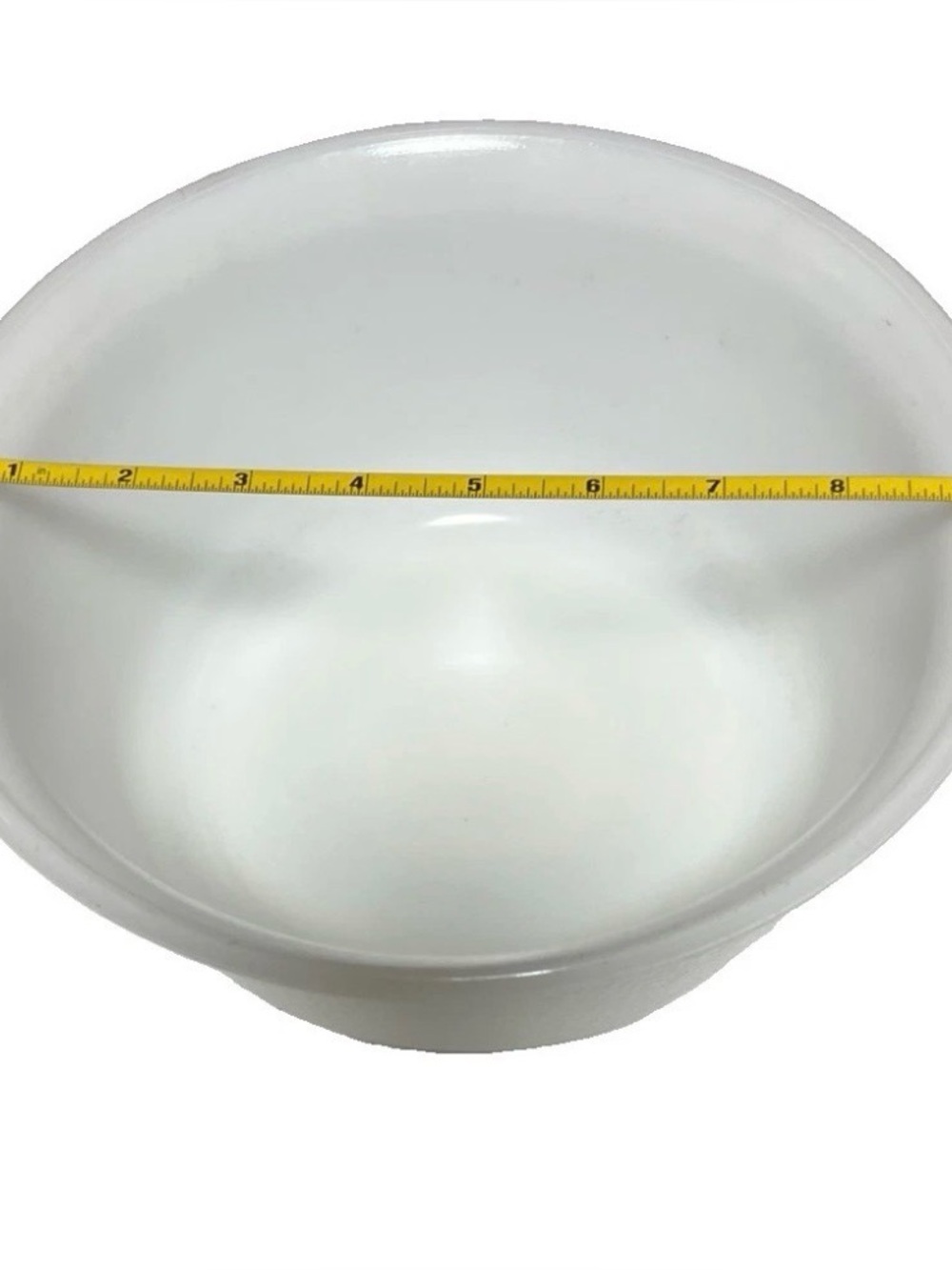 Vintage GE Replacement White Milk Glass Pebbled Large Mixer Mixing Bowl 9.5"x5"